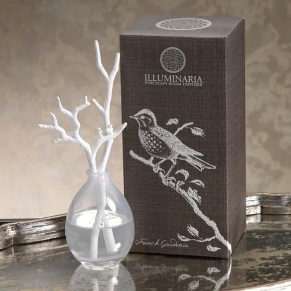 Zodax Other - ILLUMINARIA Porcelain Room Diffuser French Gardenia White Bird Branch Full Size